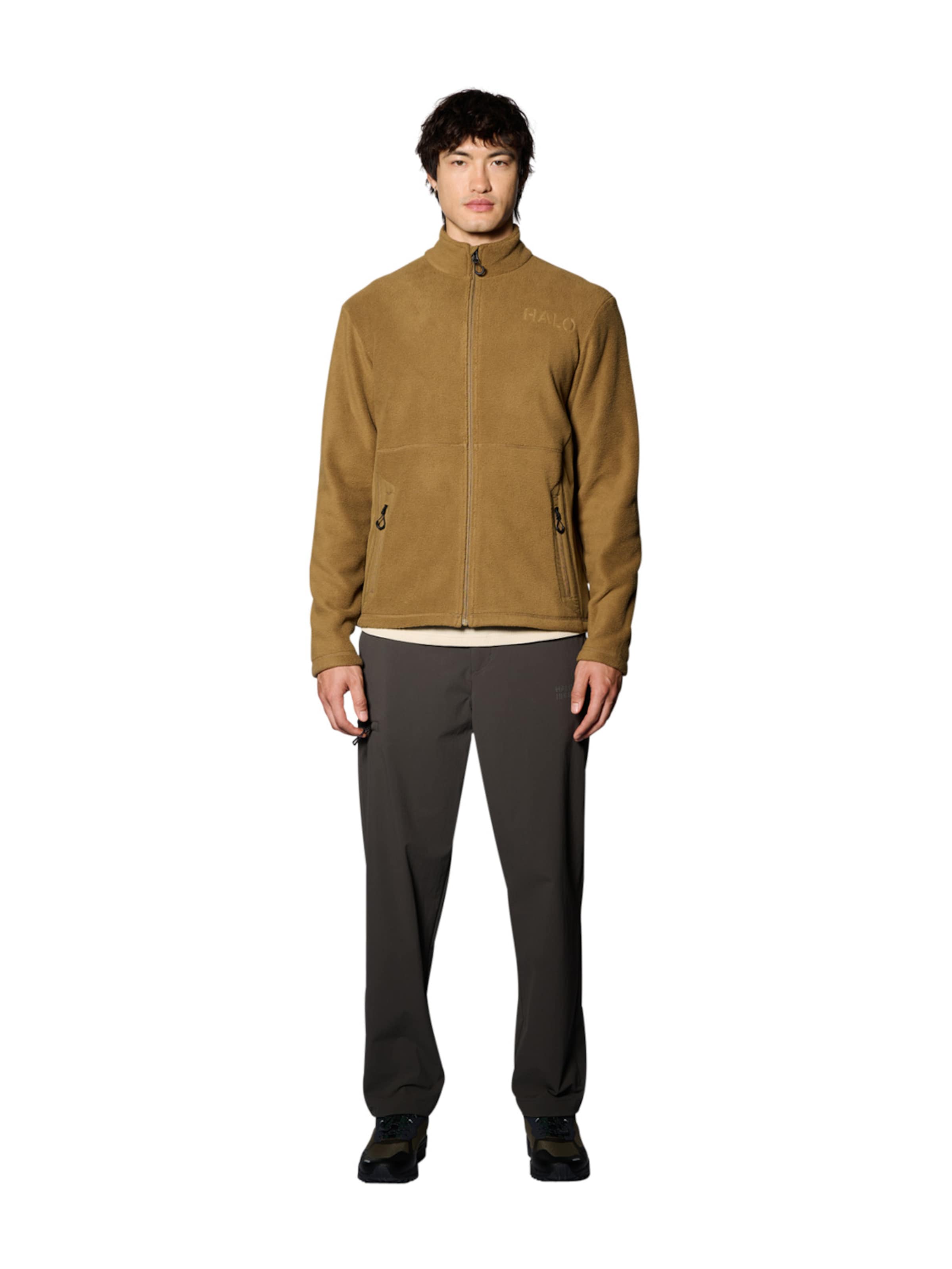 HALO Fleece jas in Bruin