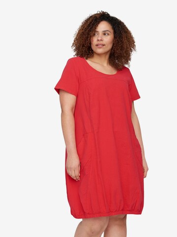 Zizzi - Vestido 'Jeasy' en rojo: frente