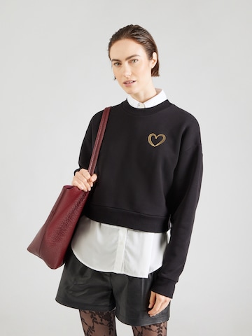 ABOUT YOU Sweatshirt 'Virginia' i svart: framsida
