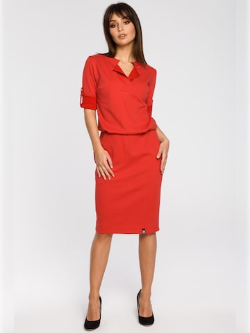 BeWear - Vestido camisero 'B056 ' en rojo