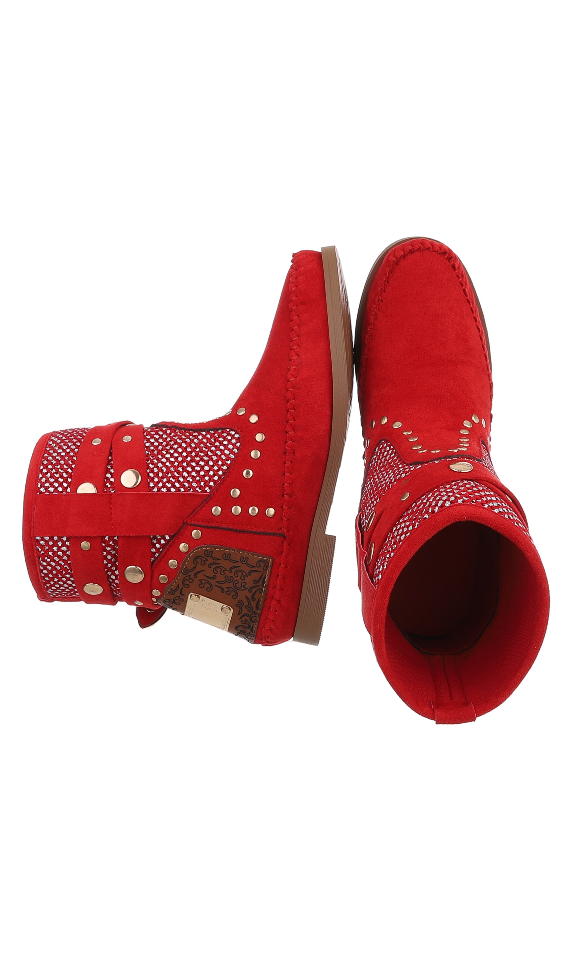 Ital-Design Stiefelette in Rot