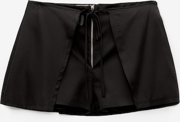 Regular Pantaloni de la Pull&Bear pe negru: față