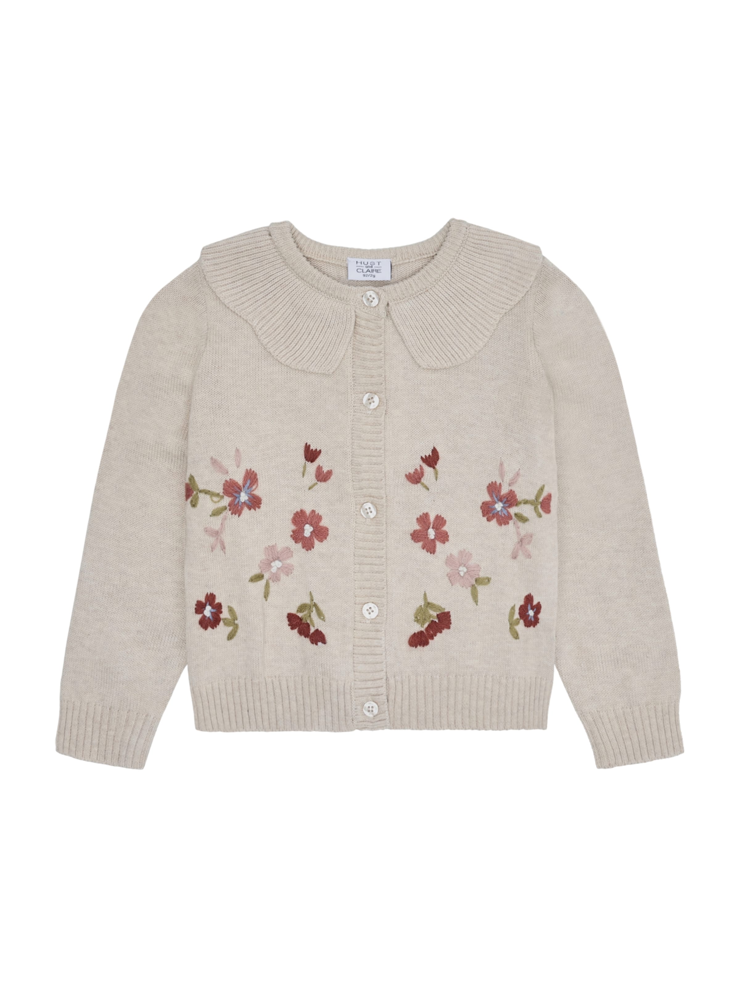 Hust & Claire Knit cardigan 'Camilia' in Grey: front