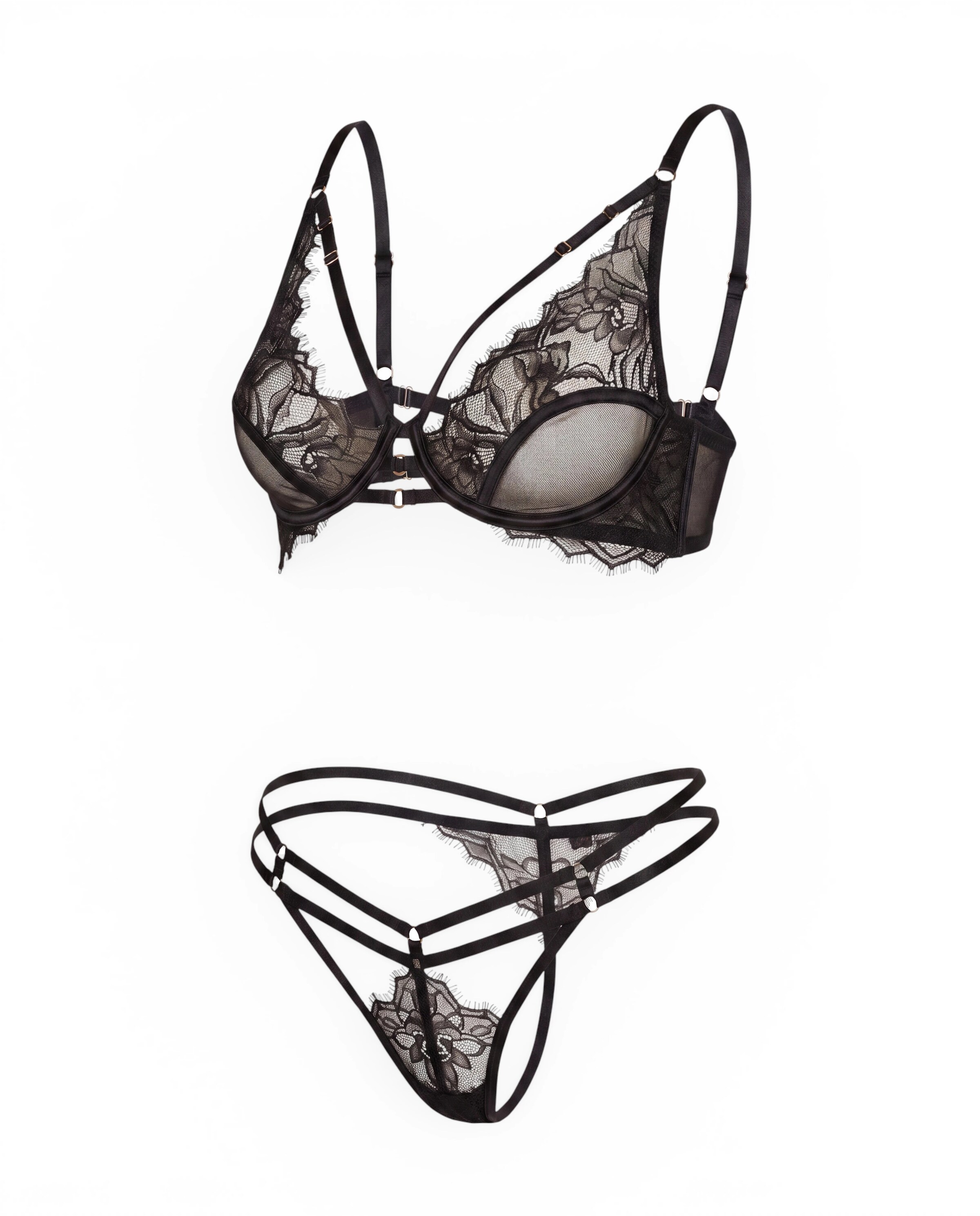 Hunkemöller Thong 'Bea' in Black: front