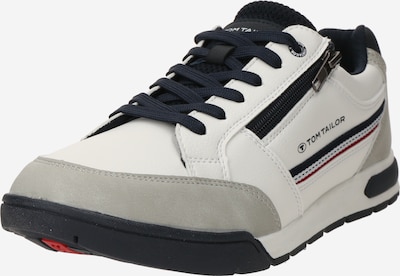 TOM TAILOR Matalavartiset tennarit värissä vaaleanharmaa / musta / valkoinen, Tuotenäkymä