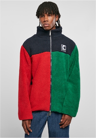 Karl Kani Fleece jas in Blauw: voorkant