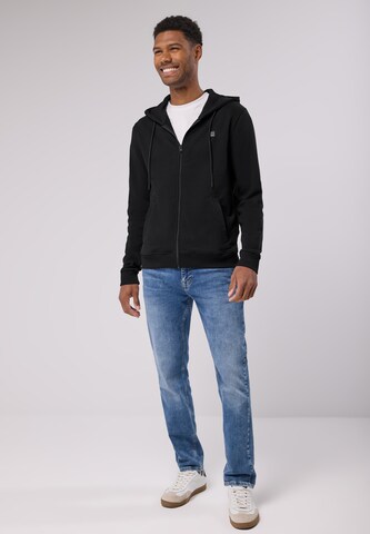 Street One MEN Zip-Up Hoodie in Black