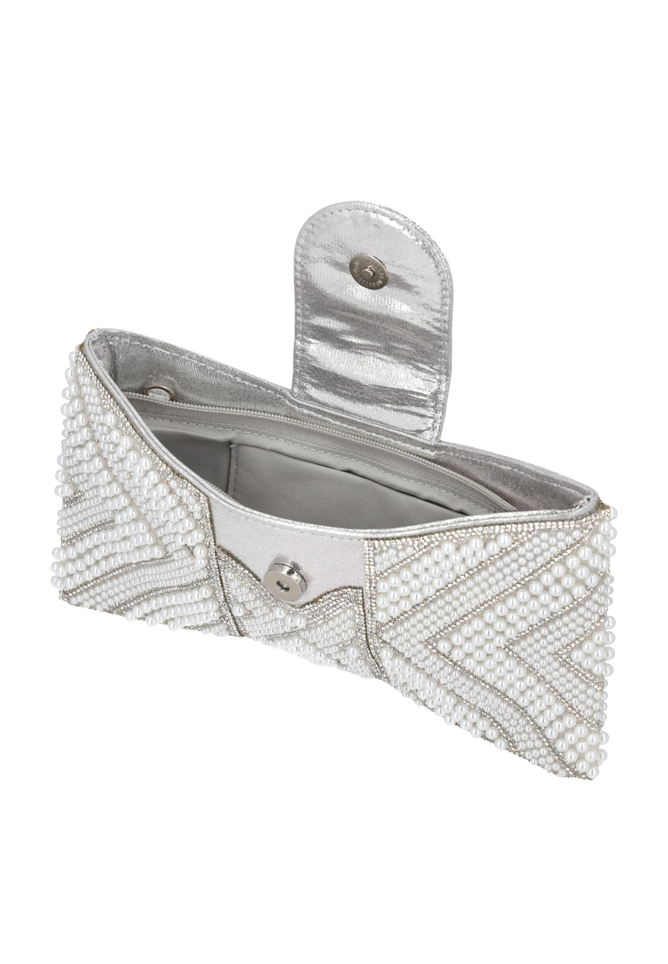 faina Clutch in Silber