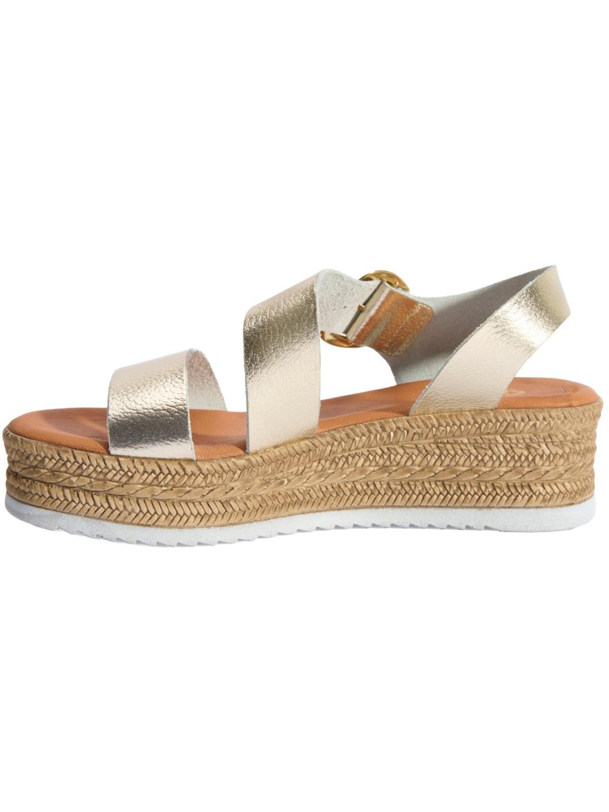 Desa Sandals 'Keilsandalen' in Gold
