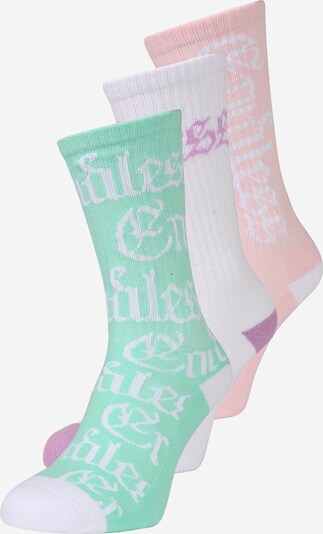 Mister Tee Socks 'Endless' in Mint / Purple / Apricot / White, Item view