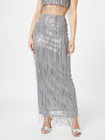 NA-KD Skirt in Silver: front