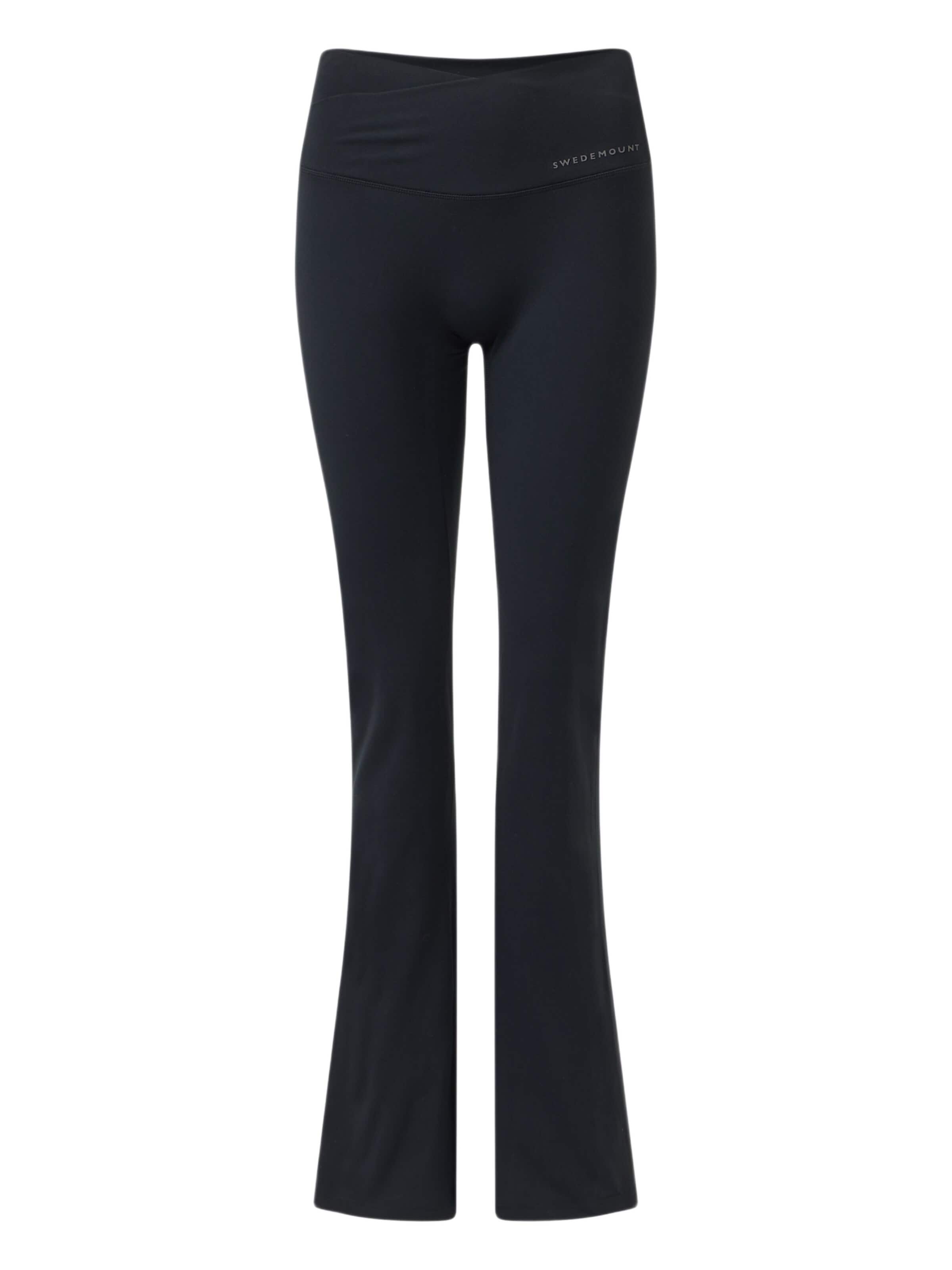 SWEDEMOUNT Bootcut Sportsbukser 'Core' i sort: forside