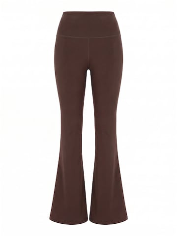 MyLibi Flared Leggings 'Leggings campana marrones – Flare Moka' in Bruin: voorkant