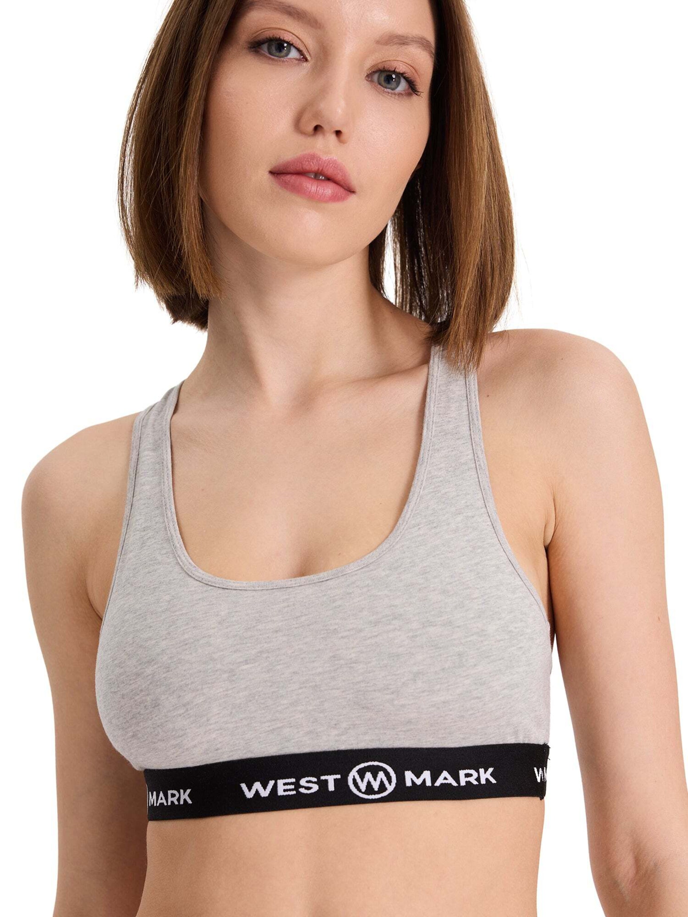 Bustino Reggiseno sportivo di WESTMARK LONDON in grigio