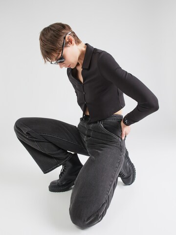 Calvin Klein Jeans Πλεκτή ζακέτα 'Milano' σε μαύρο