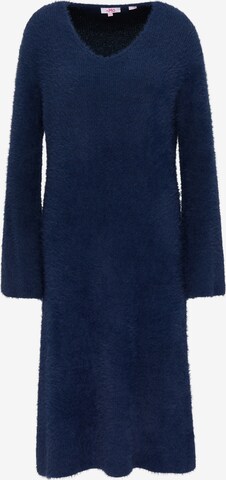 MYMO Knitted dress in Blue: front