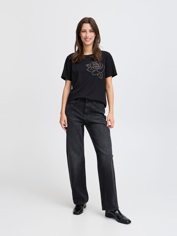 T-shirt 'LOVELY' b.young en noir