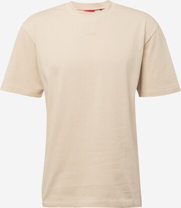 T-Shirt 'Dapolino' HUGO en beige : devant