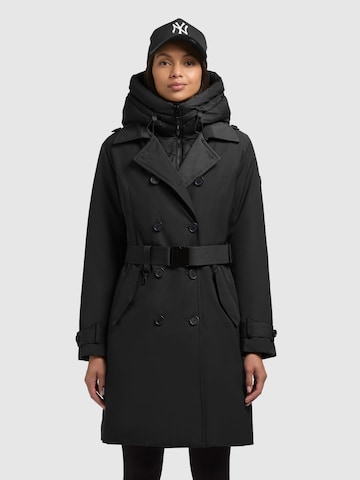 Manteau mi-saison 'GORA' khujo en noir : devant