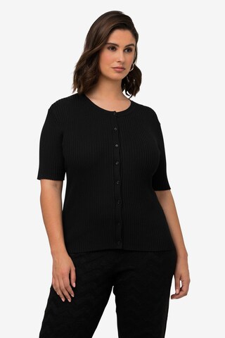 Ulla Popken Knit Cardigan in Black: front