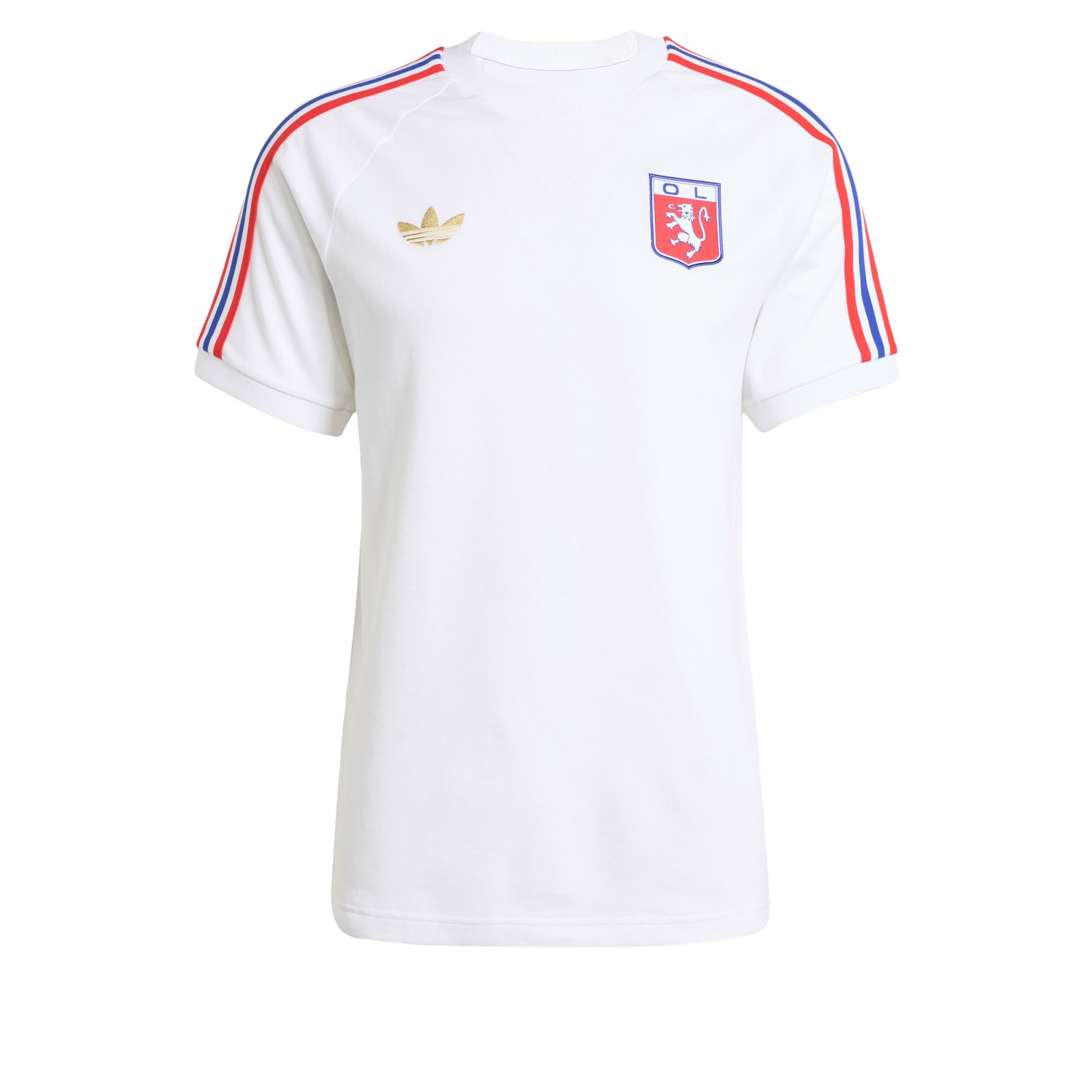 ADIDAS ORIGINALS T-Shirt 'Olympique Lyon Anniversary' en bleu / melon / blanc, Vue avec produit