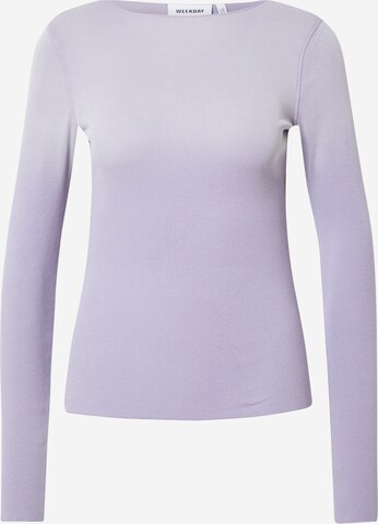 WEEKDAY Shirt 'Hilma' in Purple: front