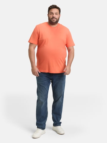 TOM TAILOR Men + T-Shirt in Orange