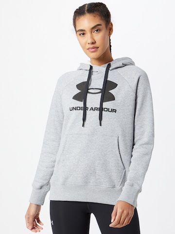 UNDER ARMOUR - Sweatshirt de desporto em cinzento: frente