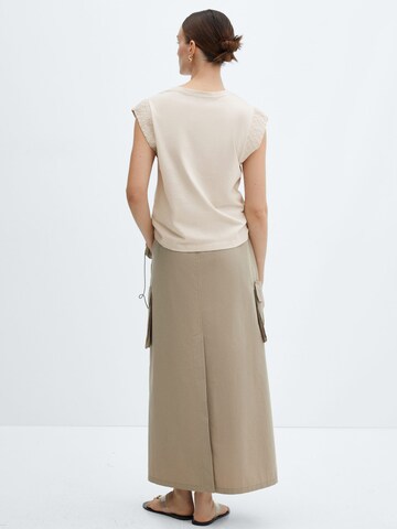 MANGO T-Shirt 'MARIA' in Beige