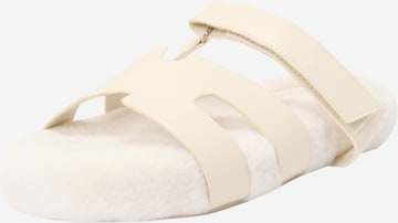 Public Desire Sandalen met riem 'HOT FUZZ' in Beige: voorkant