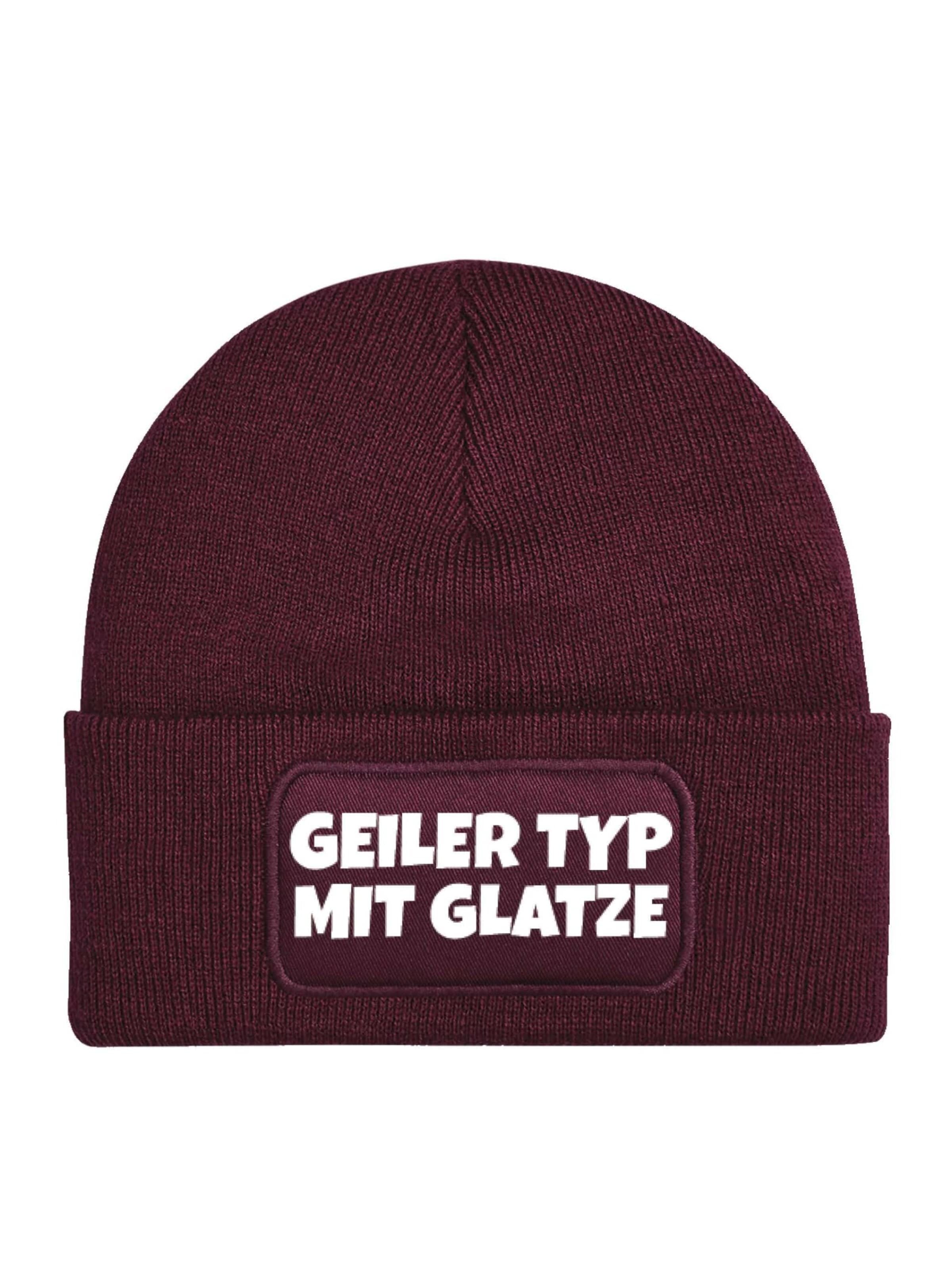 Youth Designz Mütze 'Geiler Typ mit Glatze'‌‌‌ in Rot: Vorderseite