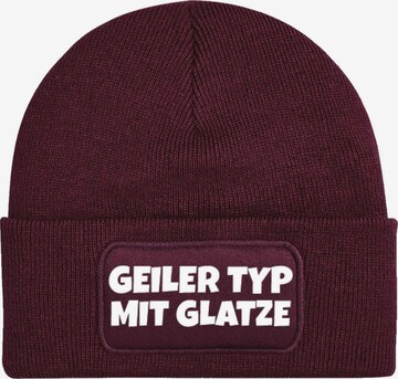 Youth Designz Mütze 'Geiler Typ mit Glatze' in Rot: Vorderseite