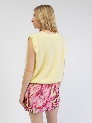 BROKE + SCHÖN Strickjacke 'Lockere Strickweste'‌‌‌‌‌‌‌‌‌‌ in Gelb