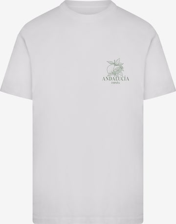Mister Tee Paita 'Andalucia Espana Limon Fresco' värissä valkoinen: etupuoli