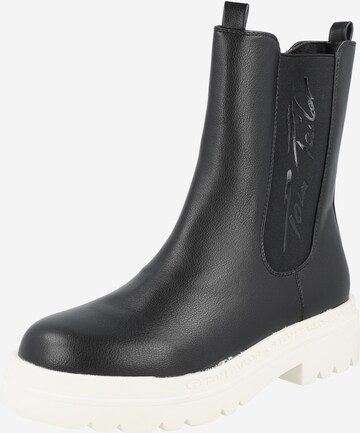 TOM TAILOR Chelsea Boots in Black: front