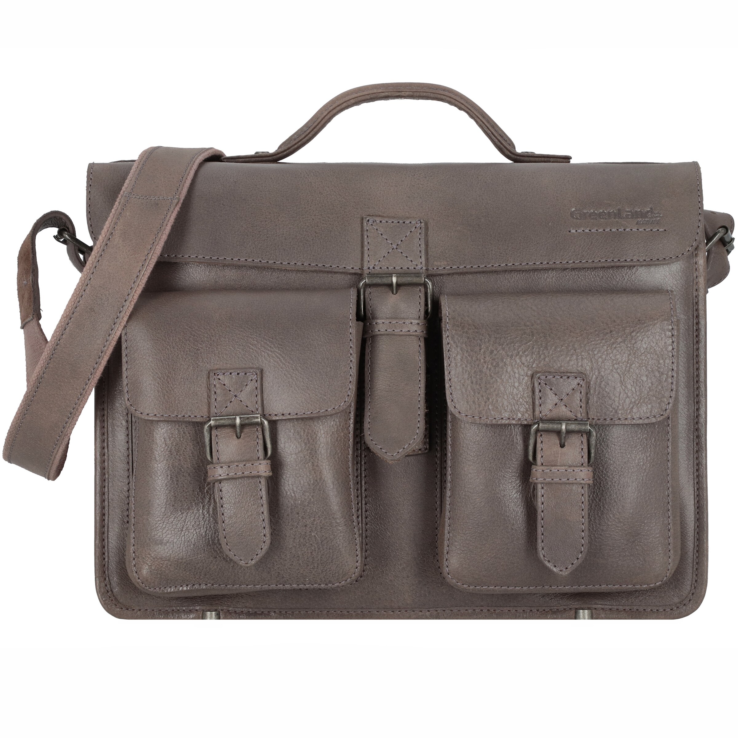 Porte-documents Greenland Nature en gris : devant