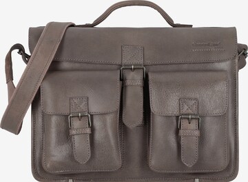 Borsa portadocumenti di Greenland Nature in grigio: frontale