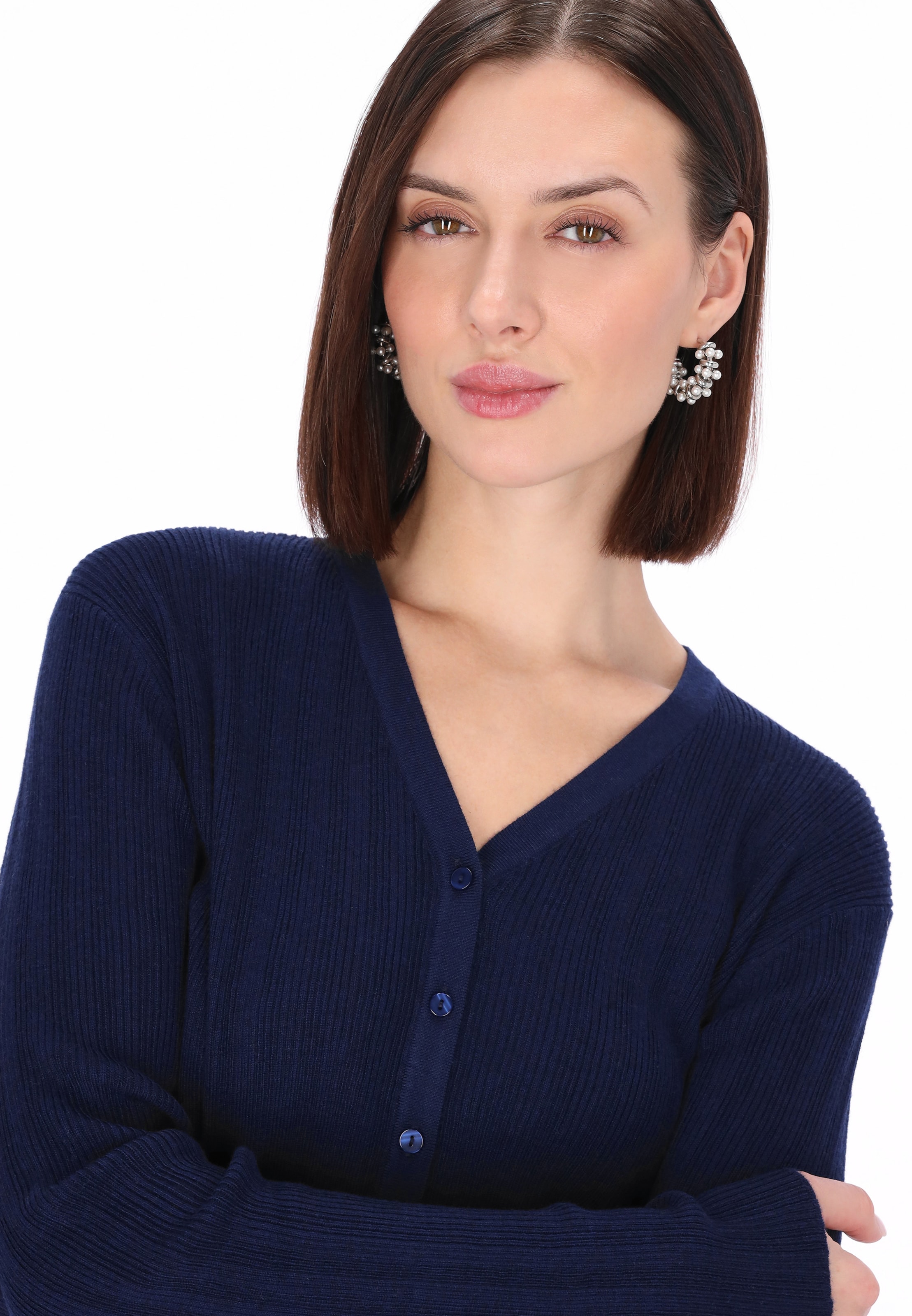 Usha Knit Cardigan in Blue