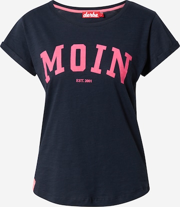 Derbe Shirt 'Moin' in Blauw: voorkant