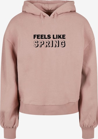 Felpa 'Spring - Feels Like' di Merchcode in rosa: frontale
