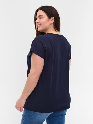 Zizzi Shirt 'DORIT' in Blue