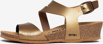 Bayton - Sandalias con hebilla 'Reus' en oro: frente