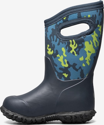 BOGS Rubber Boots 'YORK NEO CAMO' in Blue: front