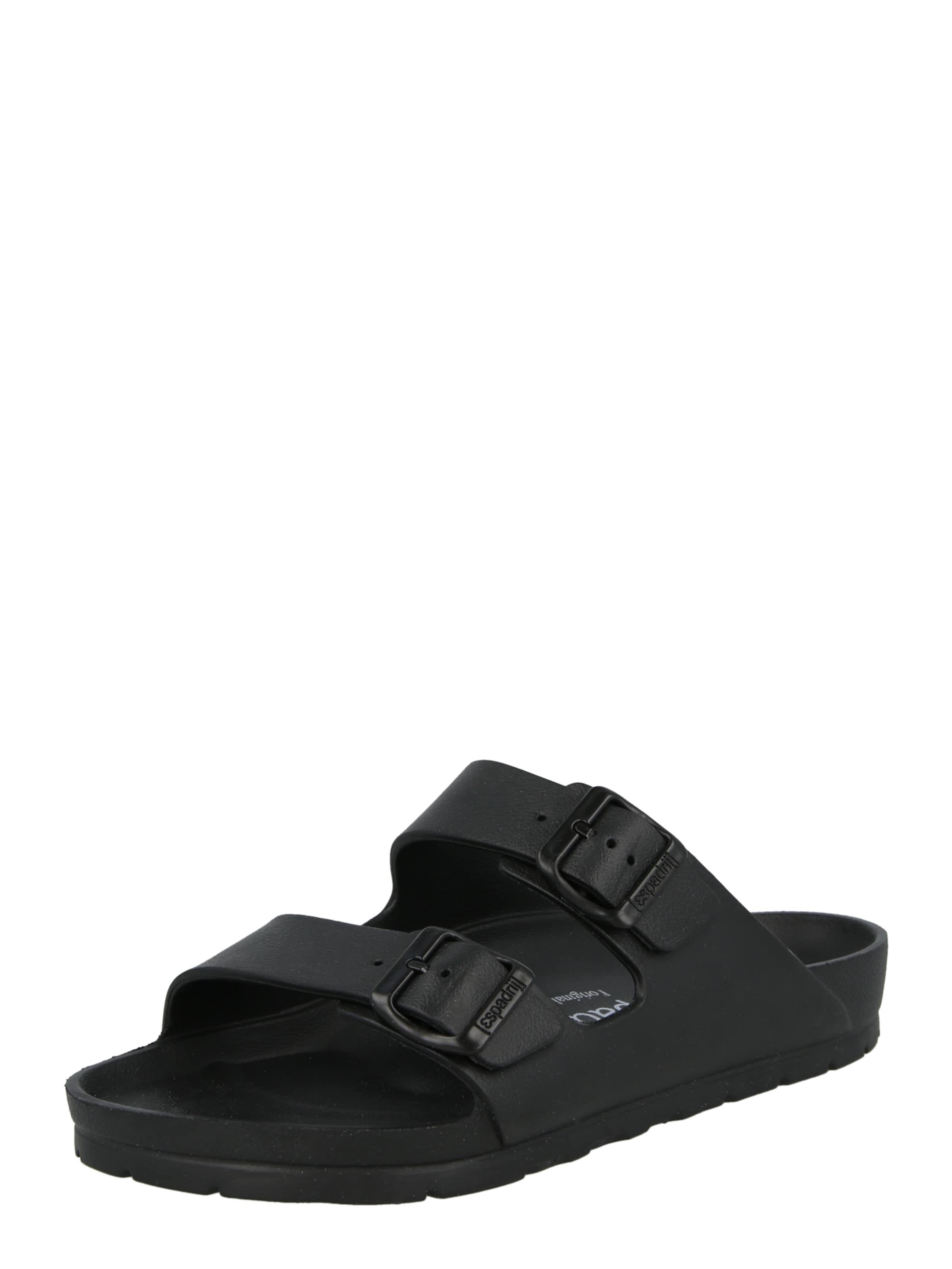 espadrij l´originale Muiltjes 'AMI POOl' in Zwart: voorkant