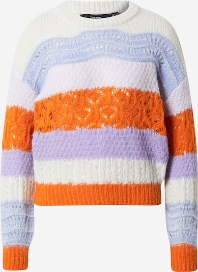 VERO MODA Pull-over 'New Boho' en bleu / violet / orange / blanc, Vue avec produit