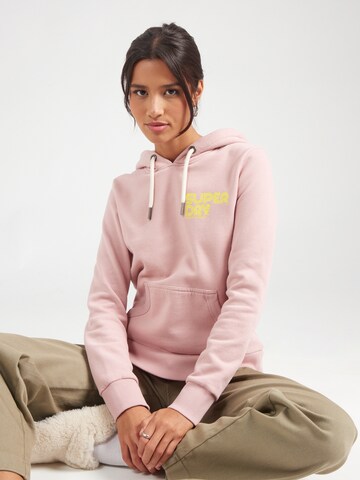 Superdry Sweatshirt in Pink: front