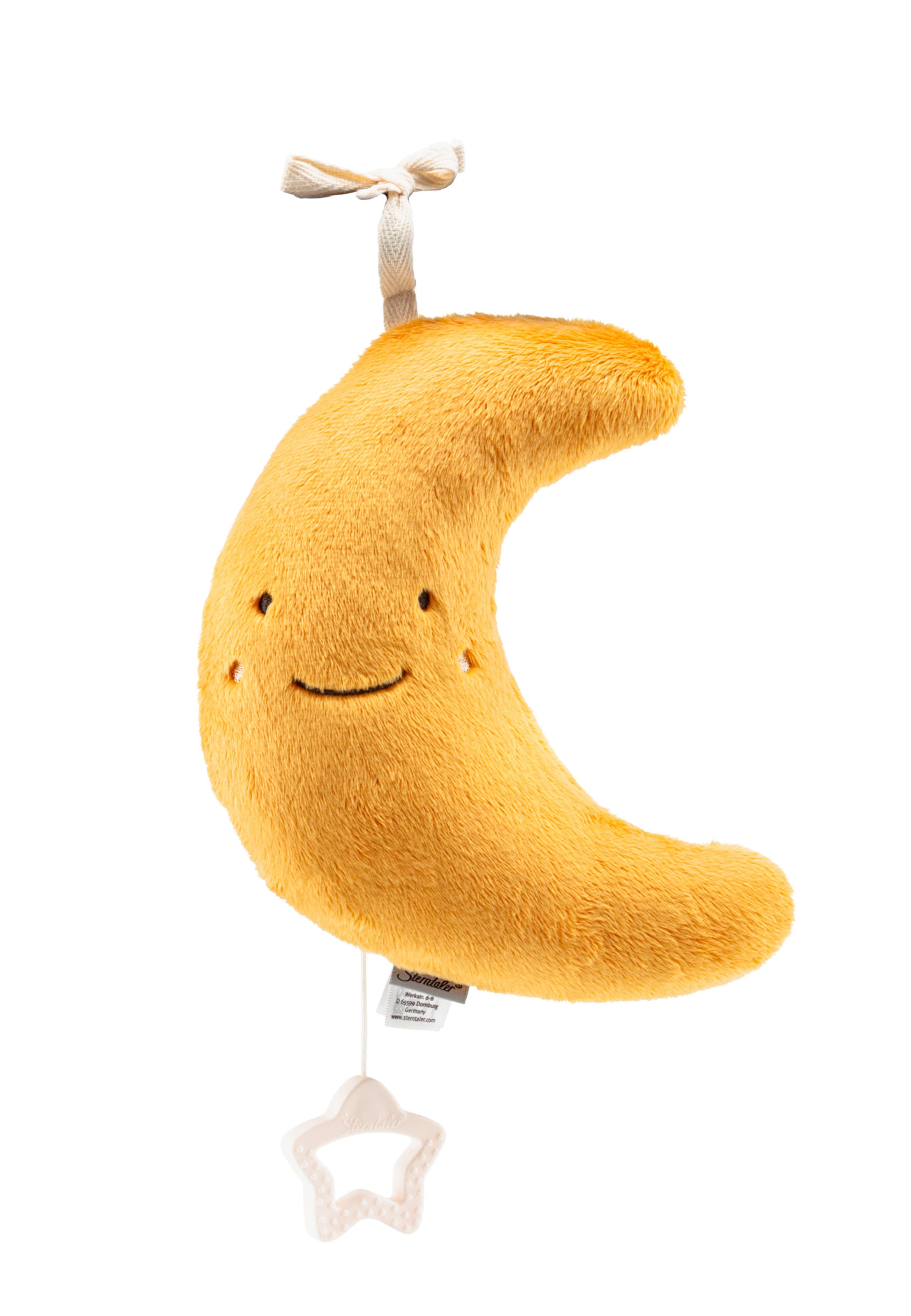 STERNTALER Spieluhr 'Mond' in Gelb: Vorderseite