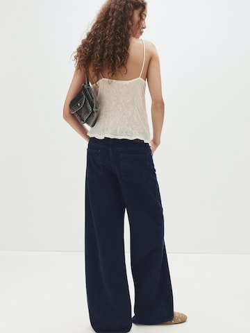 Pull&Bear Wide leg Jeans in Blauw
