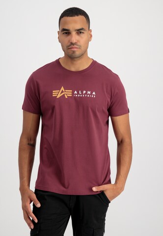 ALPHA INDUSTRIES T-shirt i röd: framsida