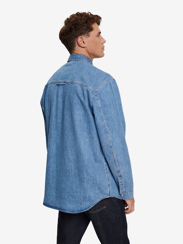 ESPRIT Comfort fit Button Up Shirt in Blue